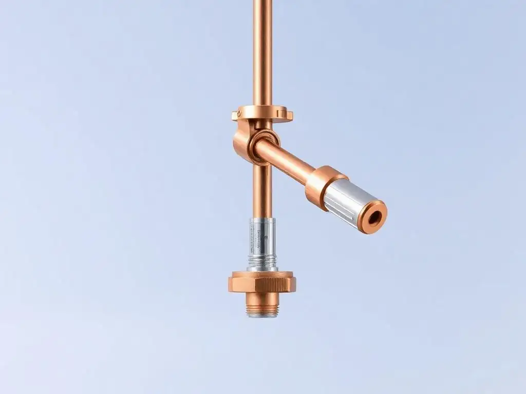 Solar earthing kit with copper rod, clamps and surge arrestor