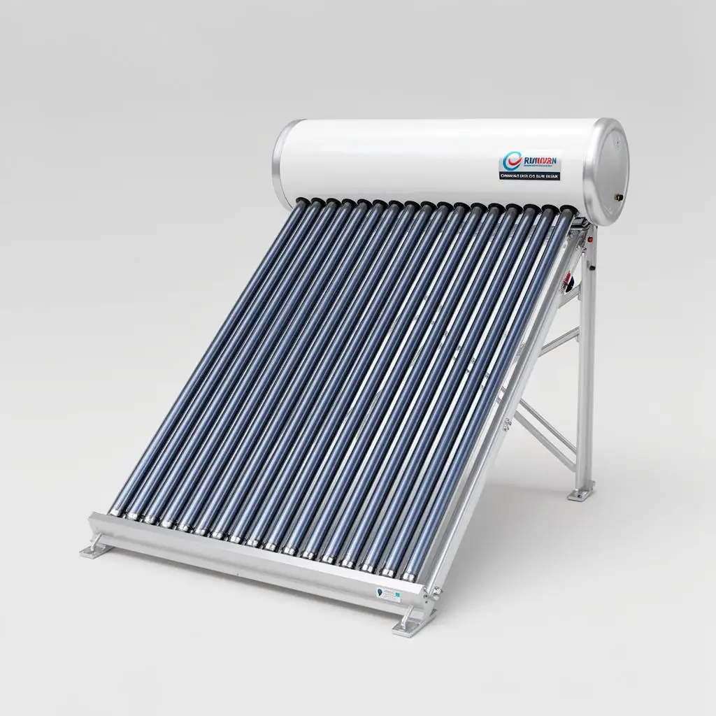 100L compact solar water heater with 12 evacuated tubes