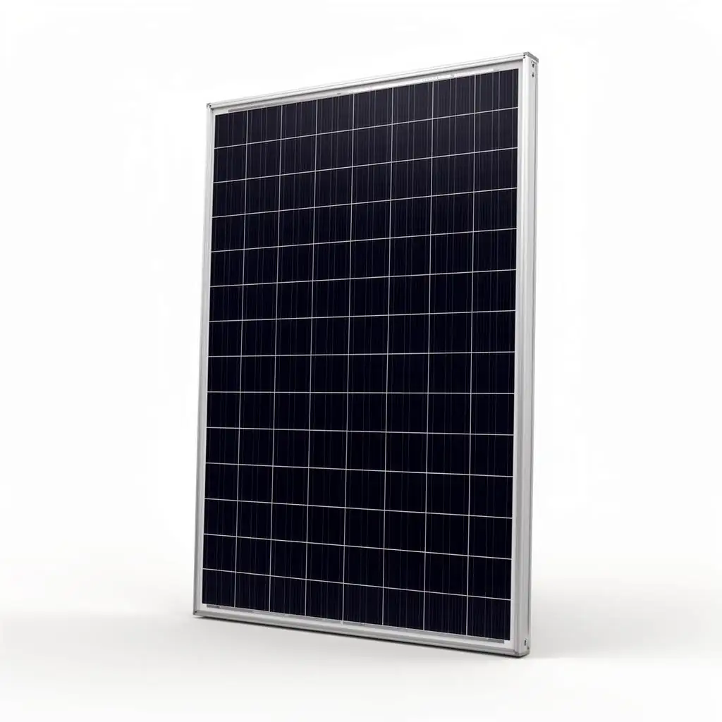 Canadian Solar HiKu7 600W utility-scale bifacial solar panel close-up against blue sky