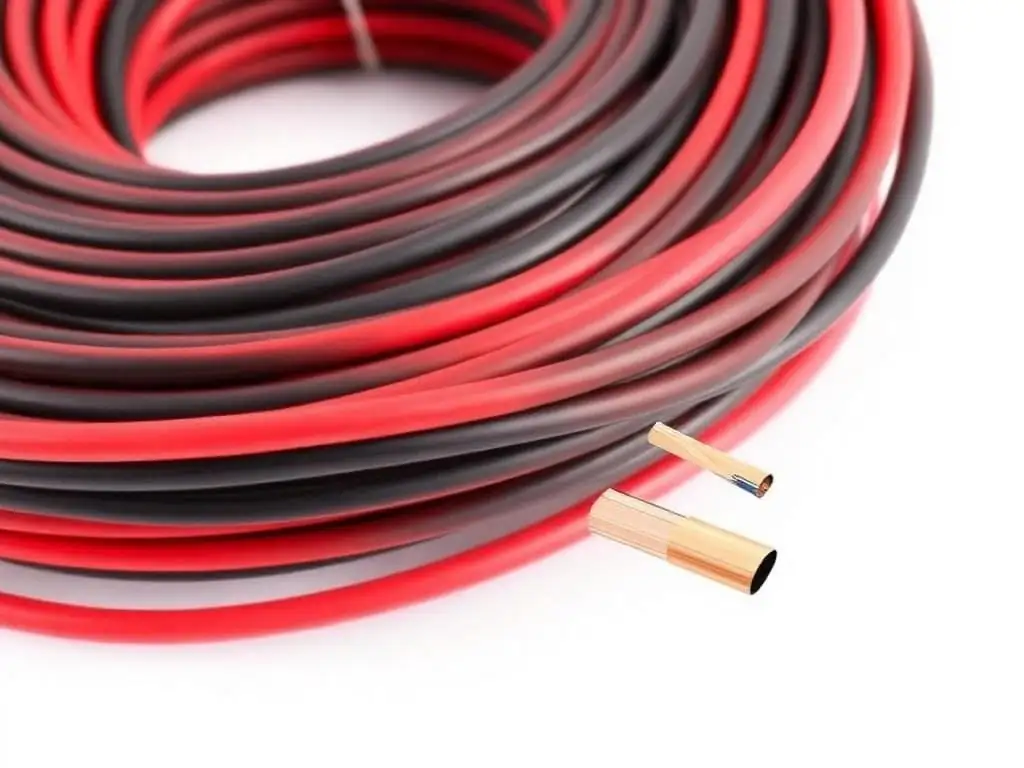 100m roll of red and black 6mm² solar DC PV cable
