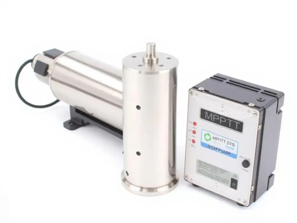 3HP solar submersible borehole pump with MPPT controller