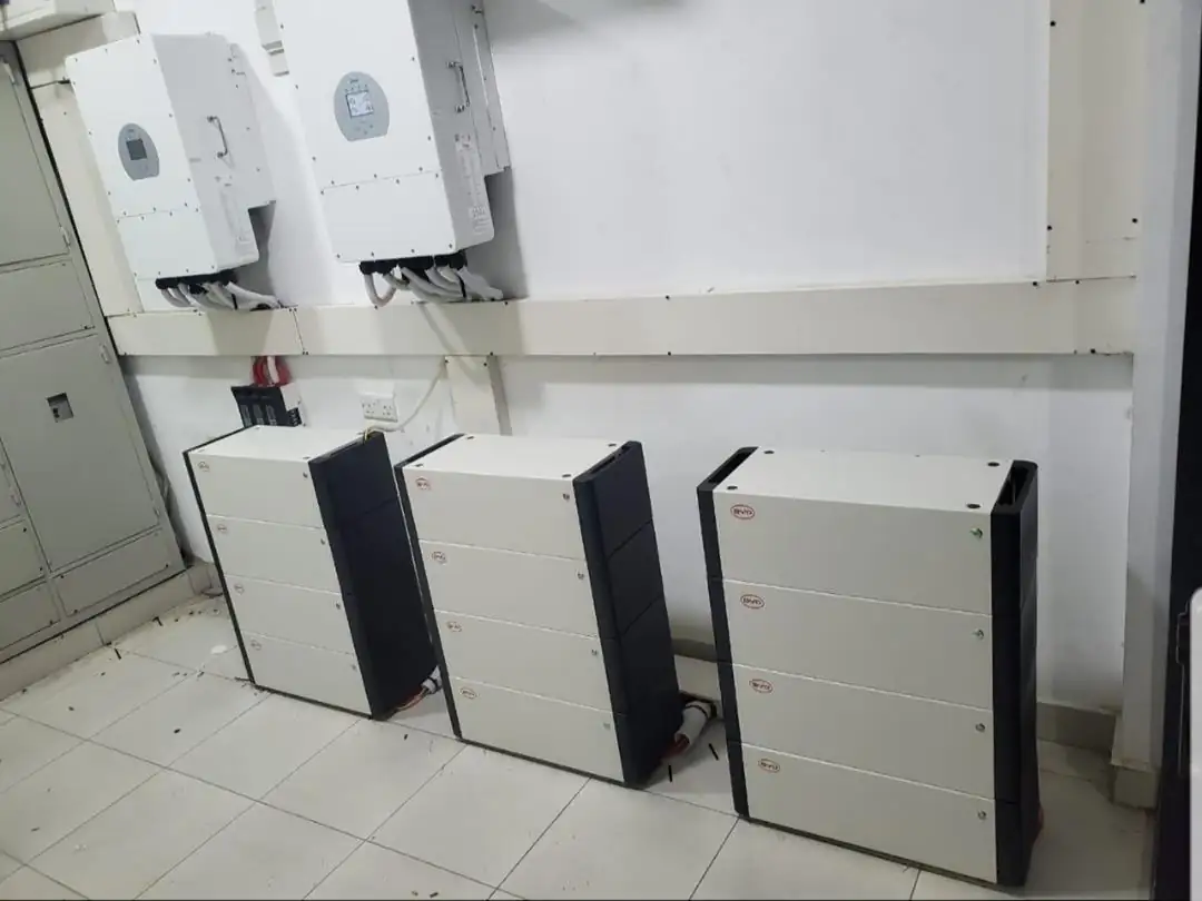 BYD battery stacks with hybrid inverters