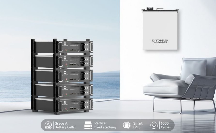 LVTOPSUN LV-48100-NS / LVTS-512100-NS 48V/51.2V 100Ah LiFePO₄ Battery